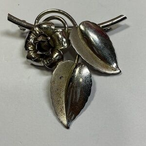 Forstner Sterling floral brooch
